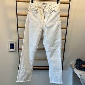 EUC Agolde Riley size 26 jeans. White